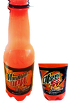 Photographs of a Mountain Dew LiveWire 400 ml bottle, showing both its English and Korean sides.