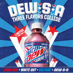Promotional artwork for DEW-S-A's 2021 re-release, featuring its Sidekick bottle design.