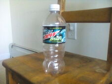 A photograph of a 2015 Empty bottle of Baja Blast.