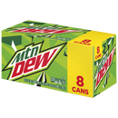 Mountain Dew's current 8-pack design (right).