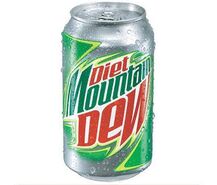 Diet Mountain Dew's previous can design.