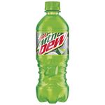 Diet Mountain Dew's contemporary Sidekick 20 oz. bottle design (version with "Low Calorie DEW" on the top left).
