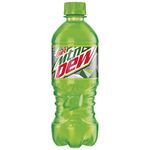 The current Diet Mountain Dew Sidekick 20 oz. bottle design (version with "Low Calorie DEW" on the top left).