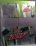 Diet Mountain Dew's previous 24-pack cube design (side).