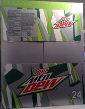 Diet Mountain Dew's 24-pack side-design.