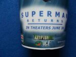 Bottom of the Kryptonite Ice cup, showing the Superman Returns logo along with its release date in theatres above the flavor's logo and the 7-Eleven logo.