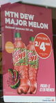 Advertisement for Major Melon displayed at a Couche-Tard in Quebec, CA