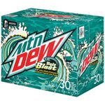 Baja Blast's 30-pack design from 2021 to 2023 (right).