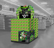 A design of loads of 12 packs of Mountain Dew with the DewNited promotion design.