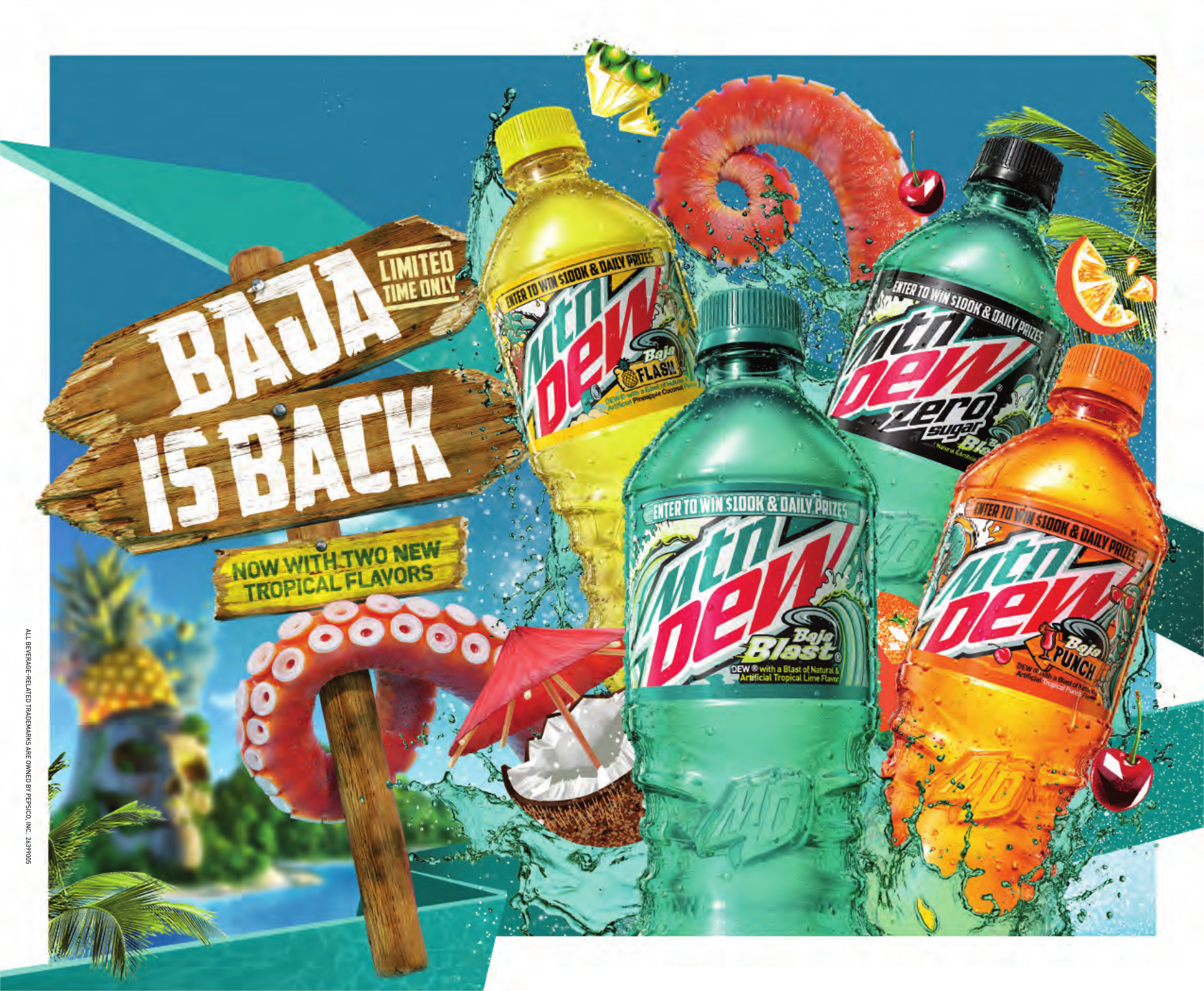 Mountain Dew Baja Blast to be sold in stores all year as flavor