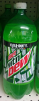 Diet Mountain Dew's 2-liter bottle design during the 2015 Fuel Up For Battle promotion for Call of Duty: Black Ops III.