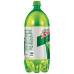 Diet Mountain Dew's 2-liter bottle design from 2017 until 2023 (side, showing the nutrition facts).