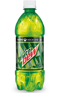 Regular Mountain Dew's dome bottle design for the promotion.