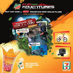 Promotional artwork for Mountain Dew's Fuel Your Adventure promotion, featuring Solar Flare.