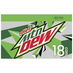 Diet Mountain Dew's contemporary 18-pack design (side).