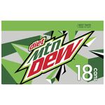 The current Diet Mountain Dew 18-pack design (side).