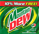 Mountain Dew's 22 oz. bottle label from 1999 until 2005.