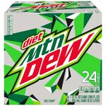 Diet Mountain Dew's cube 24-pack design from 2023 until 2025 (center).