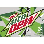 Diet Mountain Dew's contemporary 24-pack design (front).