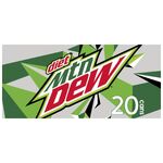 The current Diet Mountain Dew 20-pack design (side).