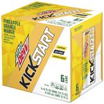 Kickstart (Pineapple Orange Mango)'s current 6-pack design (right).