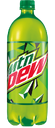 Mountain Dew's current alternate 1-liter dome bottle design.