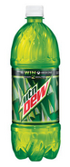 Regular Mountain Dew's 1-liter bottle design for the promotion