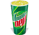 Mountain Dew's contemporary cup design.