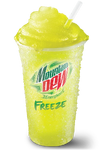 Mountain Dew Energised Freeze's previous cup design.