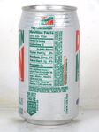 Contemporary promotional Diet Mountain Dew 12 oz. can featuring a skier (back).