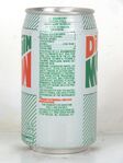 Diet Mountain Dew's contemporary 12 oz. can design with ribbed edges (back).