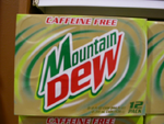 Caffeine-Free Mountain Dew's 3x4 12-pack design from 2001 until 2005.