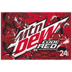 Code Red's 24-pack design from 2021 onward (front), also showing Code Red's current label art.