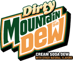 The logo for Dirty Mountain Dew (fan-made version recreated by QuoidNoj).