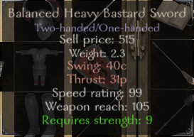 mount and blade warband weapon stats