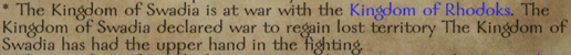 Declared war to regain lost territory