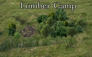 How the lumber camp looks on the overland map.