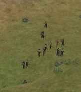 Mountain Bandits charging into battle.