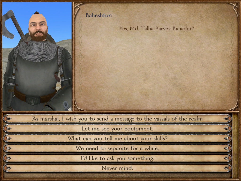 appoint marshal in mount and blade fire and sword