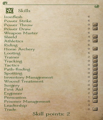 Skills | Mount & Blade Wiki | Fandom