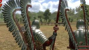 mount and blade fire and sword can you equip winged hussar equipmetn?