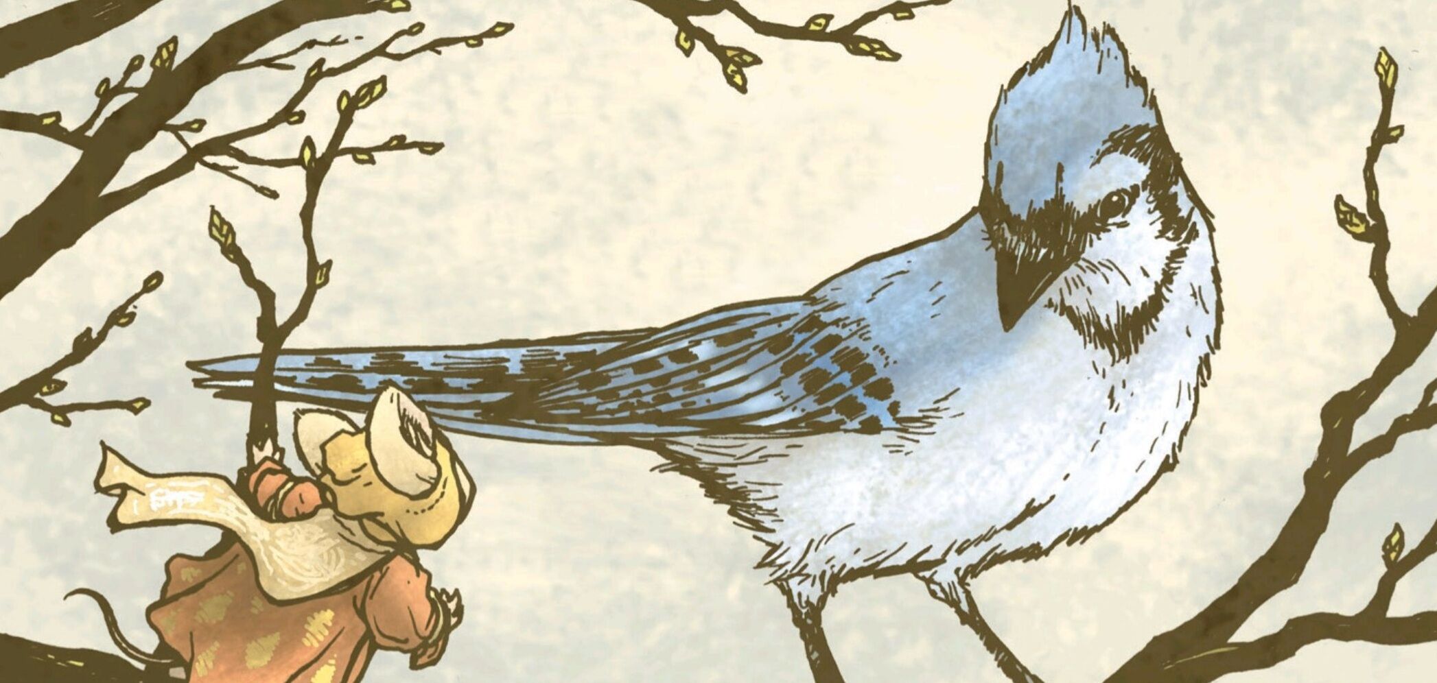 Mouse Guard 'Blue Jay Rider' 9x12 Print Available in my online