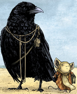 Em of Appleloft dismounts her crow friend on the beach at Frostic during the spring of 1115.