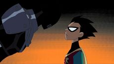 Faceless Hunter (Brave and the Bold) vs Robin, Slade (Teen Titans