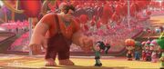 Ralph and Vanellope fist bump