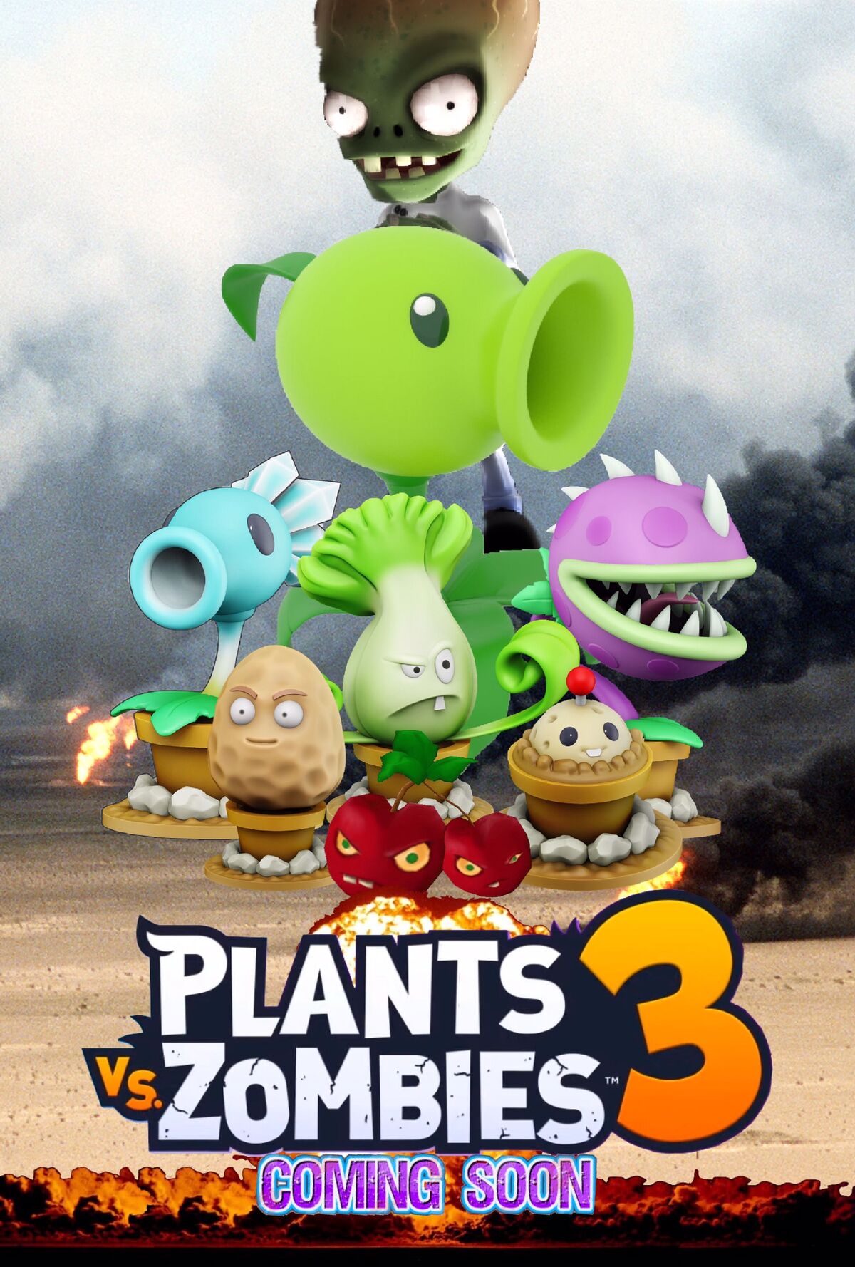 the poster of the movie plants vs zombiesgives me nightmares