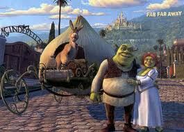 Shrek and fiona in a heated argument