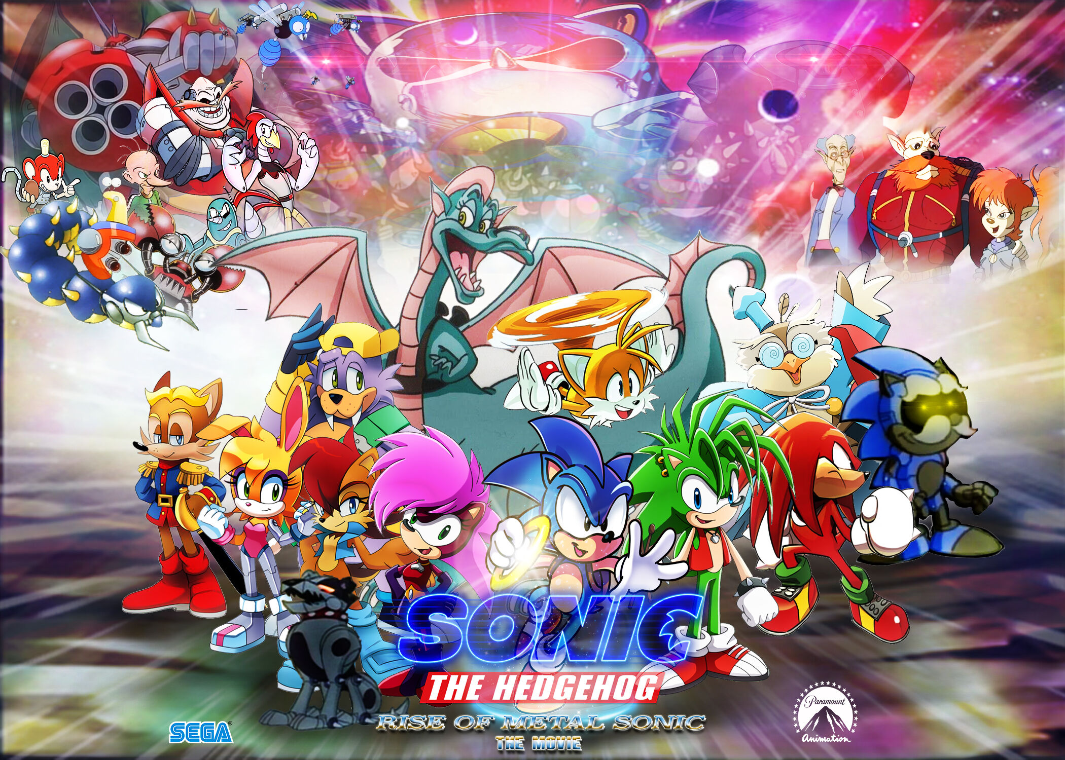 Dark sonic, dark tails, mecha knuckles, dark metal sonic, nazo, an Amy I  can't even describe, metal nazo and fed super sonic : r/SonicTheHedgehog
