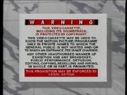 The video collection warning screen