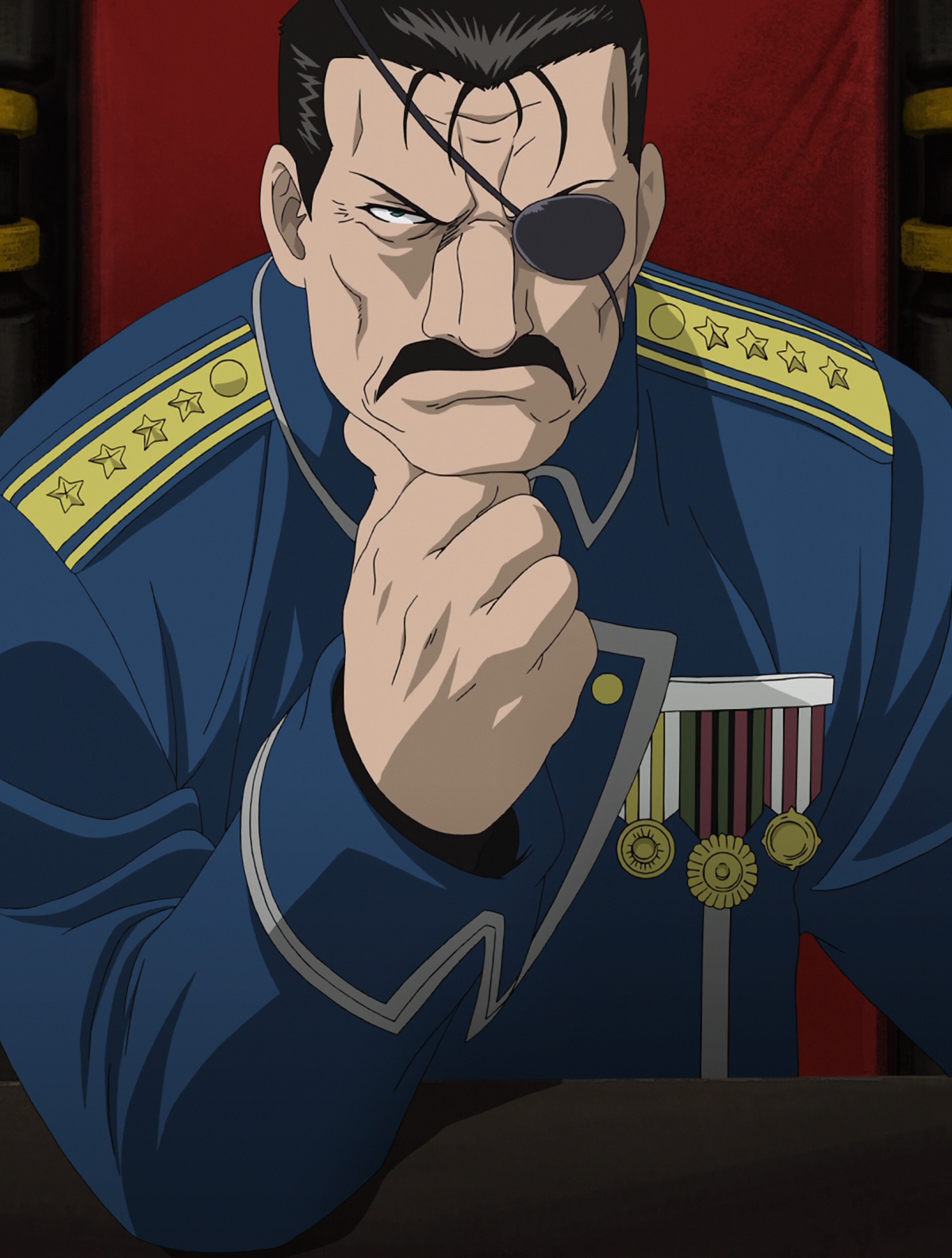 King Bradley from Fullmetal Alchemist Brotherhood with, Stable Diffusion